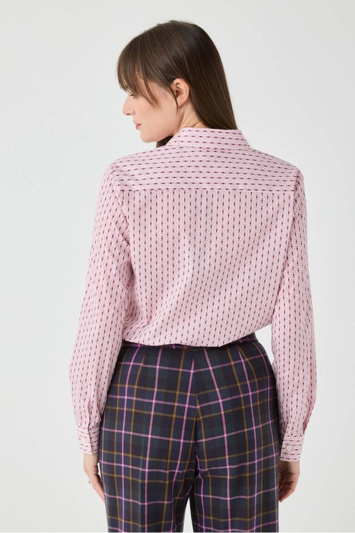 Zanetti 1965 Camicia con microstampa geometrica Qualità