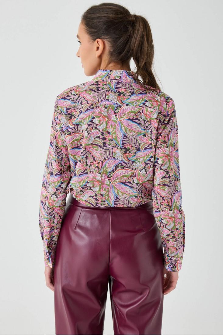 Zanetti 1965 Camicia in cotone Liberty floreale Vendita