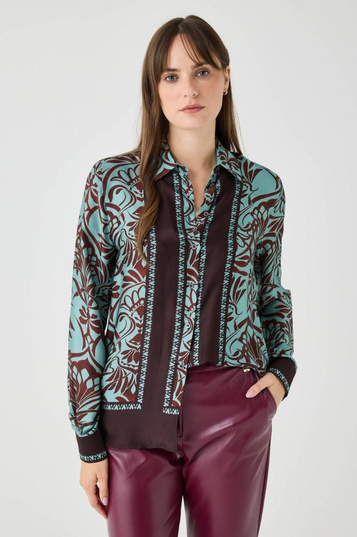 Zanetti 1965 Camicia in viscosa con stampa a fiori Spedizione Gratuita