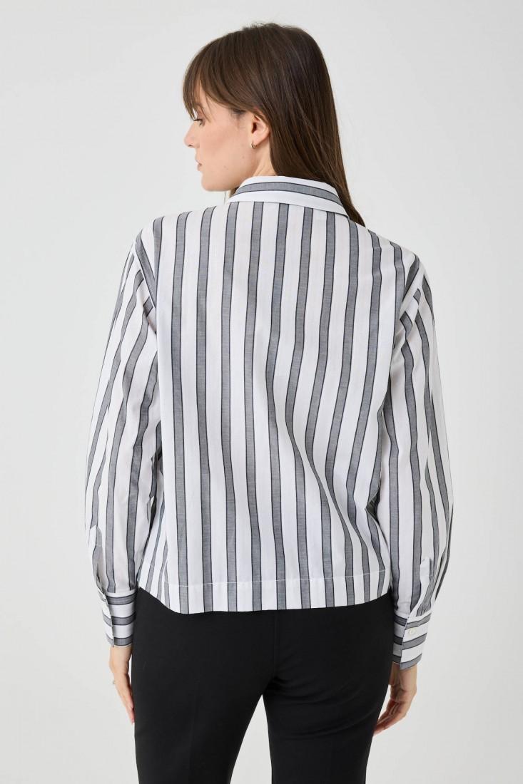 Zanetti 1965 Camicia a righe con inserti lurex Soddisfazione Garantita