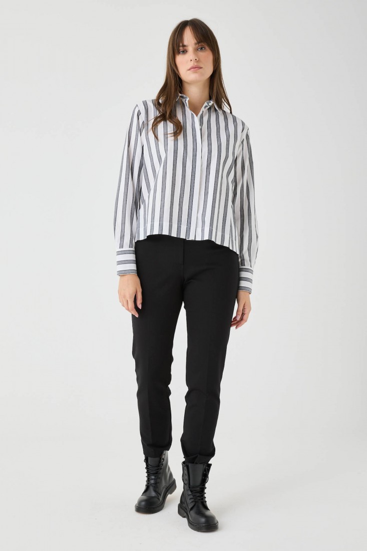 Zanetti 1965 Camicia a righe con inserti lurex Soddisfazione Garantita