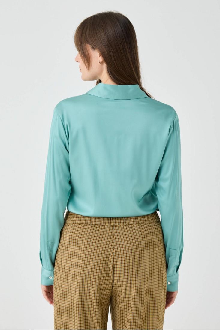 Zanetti 1965 Camicia in viscosa stretch tinta unita Negozi Online