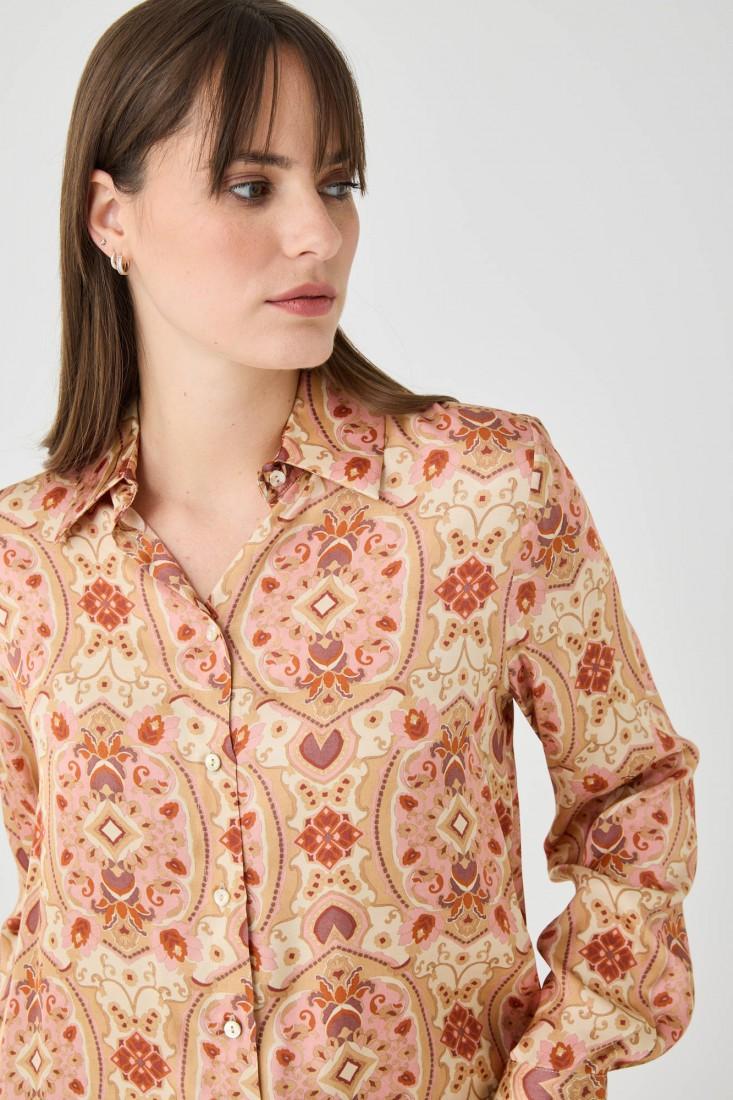 Zanetti 1965 Camicia in viscosa con stampa paisley Acquista Ora