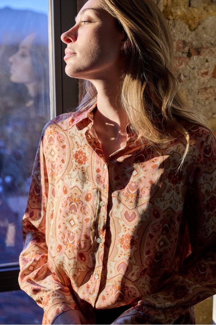 Zanetti 1965 Camicia in viscosa con stampa paisley Acquista Ora