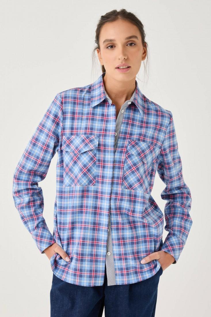 Zanetti 1965 Camicia a quadri con tasche frontali Prezzo Ridotto