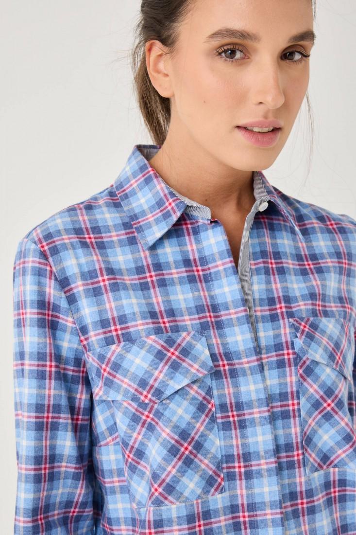 Zanetti 1965 Camicia a quadri con tasche frontali Prezzo Ridotto