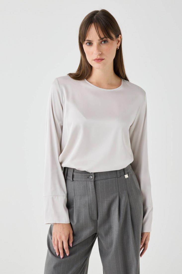 Zanetti 1965 Blusa girocollo in viscosa stretch Convenienza