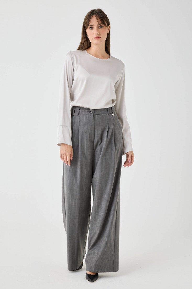 Zanetti 1965 Blusa girocollo in viscosa stretch Convenienza