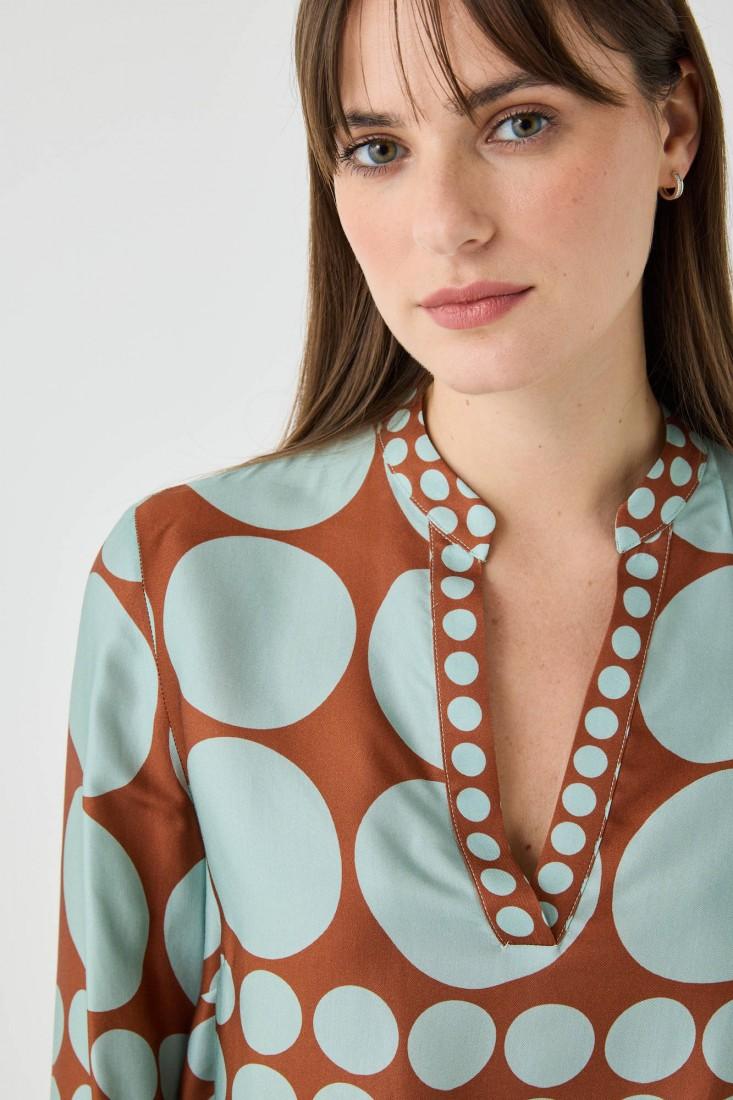Zanetti 1965 Blusa con stampa geometrica Sconto