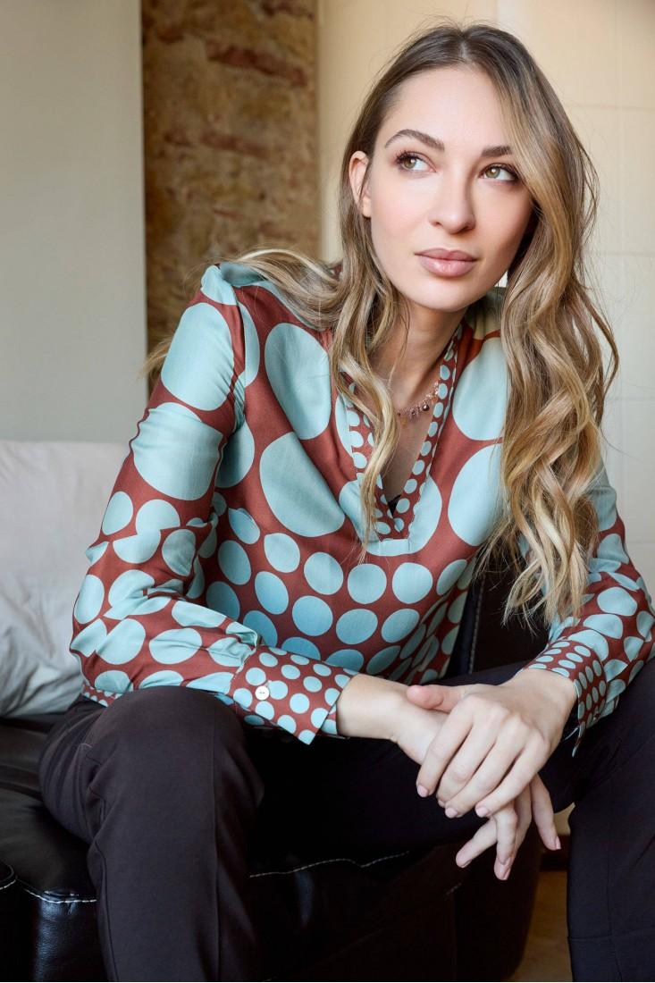 Zanetti 1965 Blusa con stampa geometrica Sconto