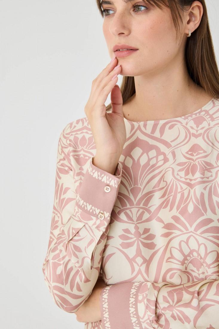Zanetti 1965 Blusa in viscosa con motivo floreale Offerta