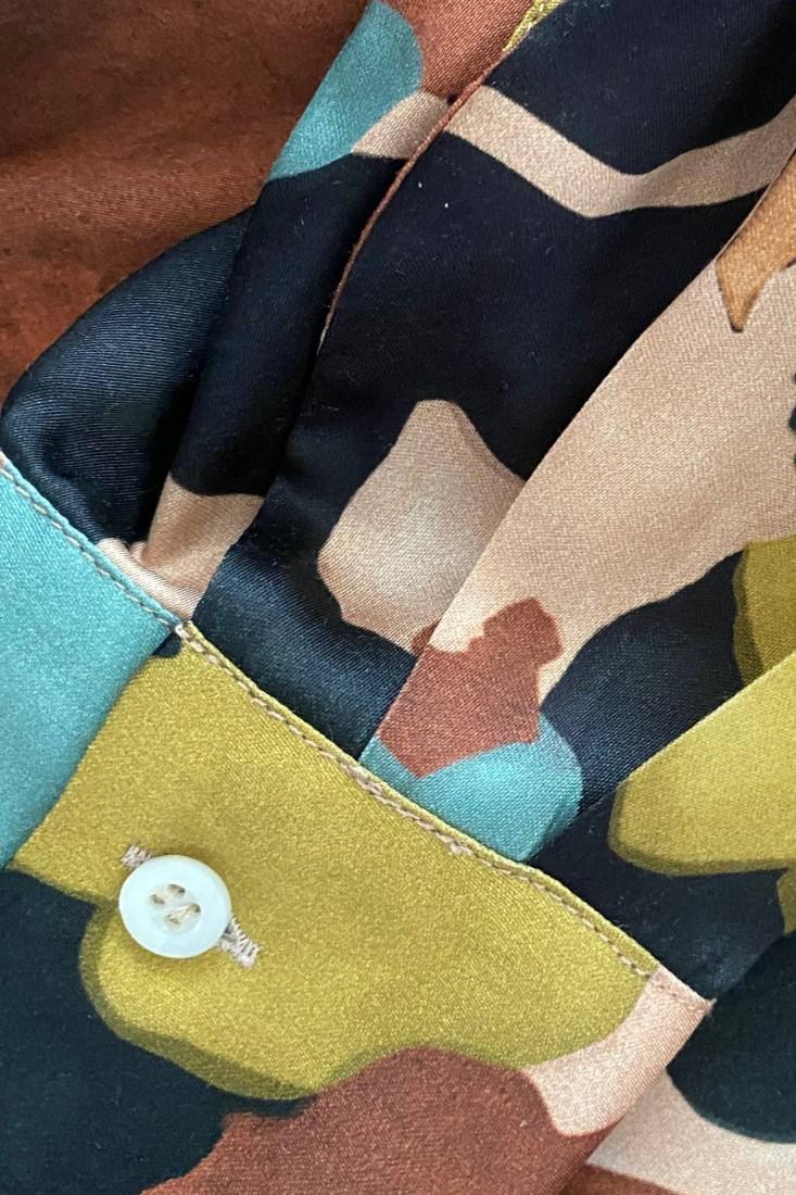 Zanetti 1965 Blusa in viscosa stampa allover Outlet