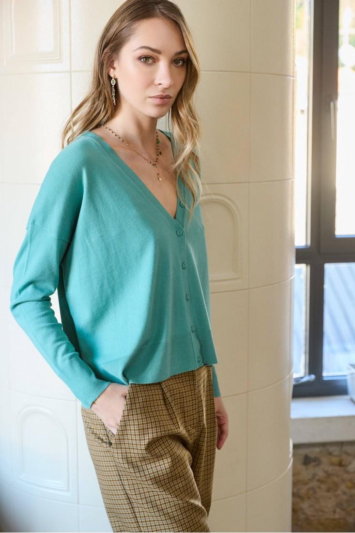 Zanetti 1965 Cardigan in misto viscosa Saldi Di Fabbrica