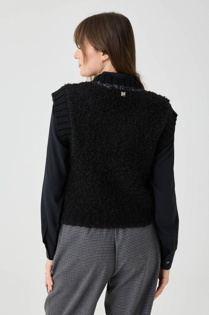 Zanetti 1965 Caldo gilet con dettagli luminosi Nuova