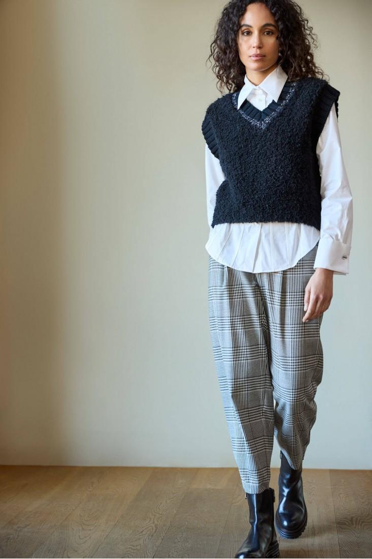 Zanetti 1965 Pantaloni carrot tartan Spedizione Gratuita