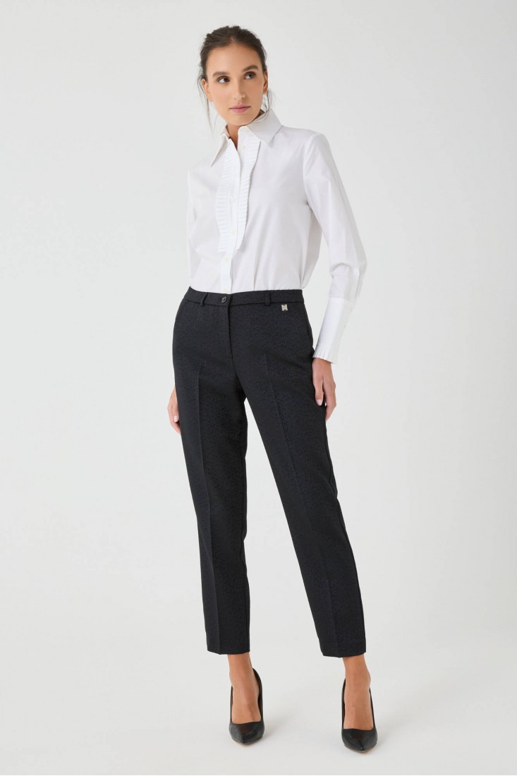 Zanetti 1965 Pantalone stretch animalier Pezzi Unici