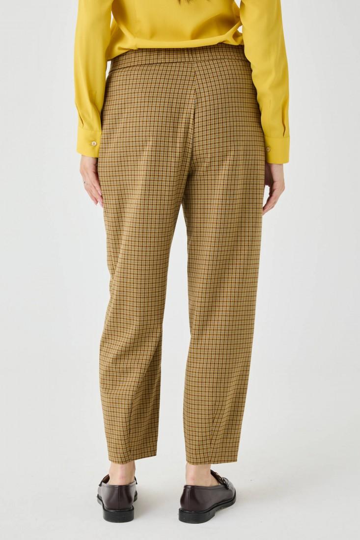 Zanetti 1965 Pantalone carrot pied de poule Qualità Garantita