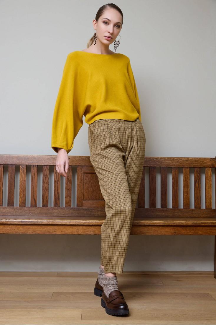 Zanetti 1965 Pantalone carrot pied de poule Qualità Garantita