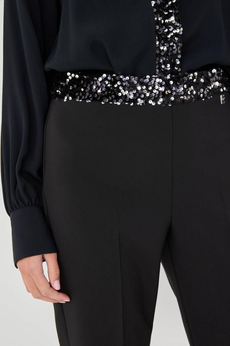 Zanetti 1965 Pantalone stretch con paillettes Negozi Online