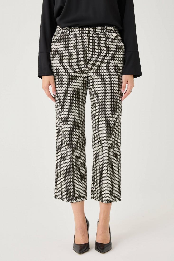 Zanetti 1965 Pantaloni ropped in punto milano jacquard Acquista Ora