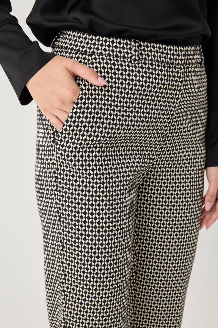 Zanetti 1965 Pantaloni ropped in punto milano jacquard Acquista Ora