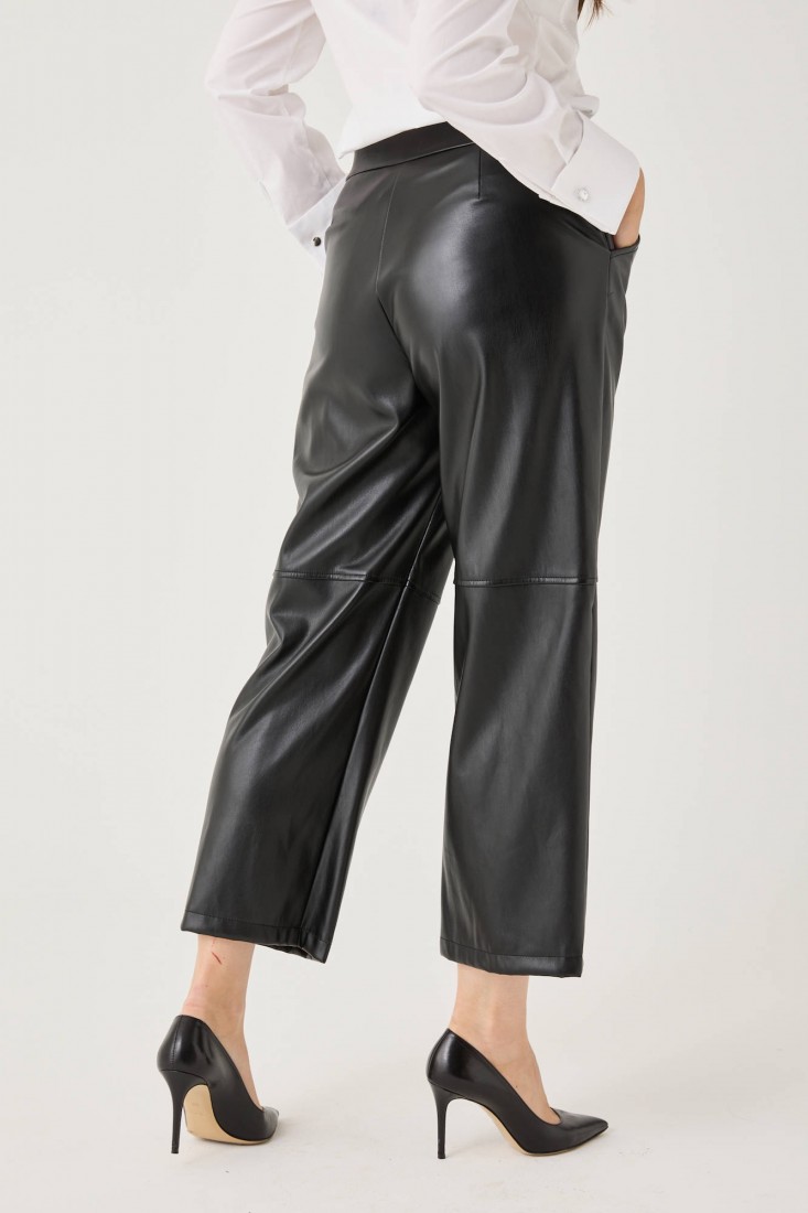 Zanetti 1965 Pantalone dritto in ecopelle Shopping Online