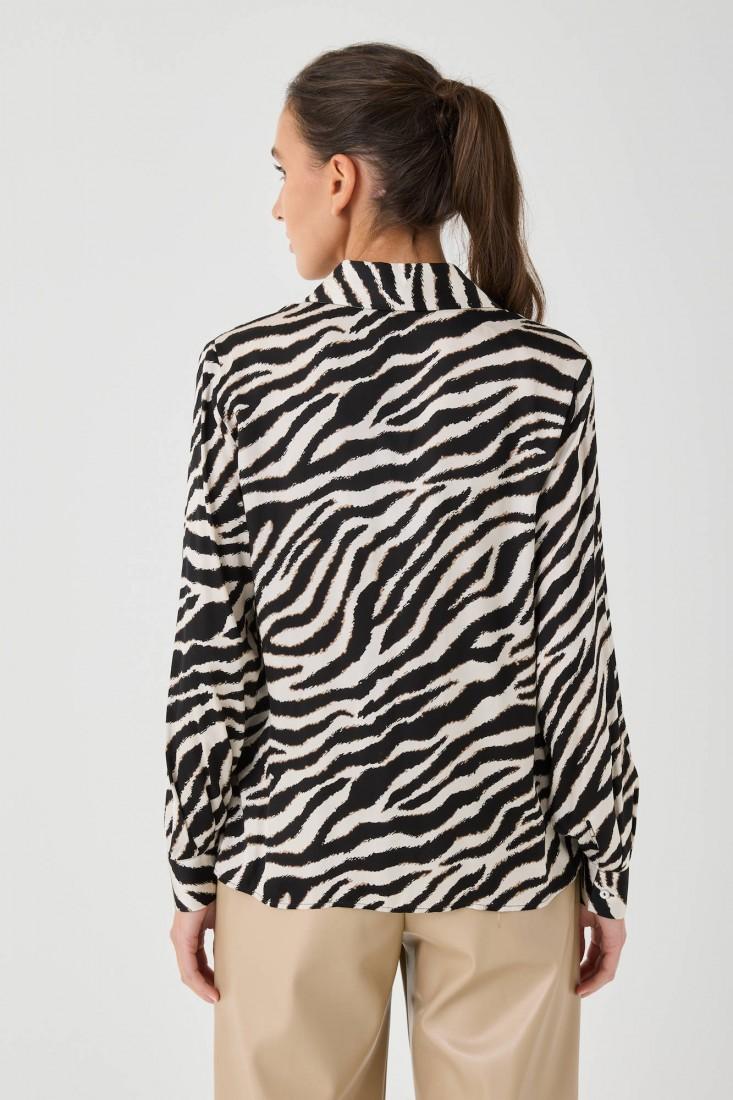 Zanetti 1965 Camicia con stampa animalier Convenienza