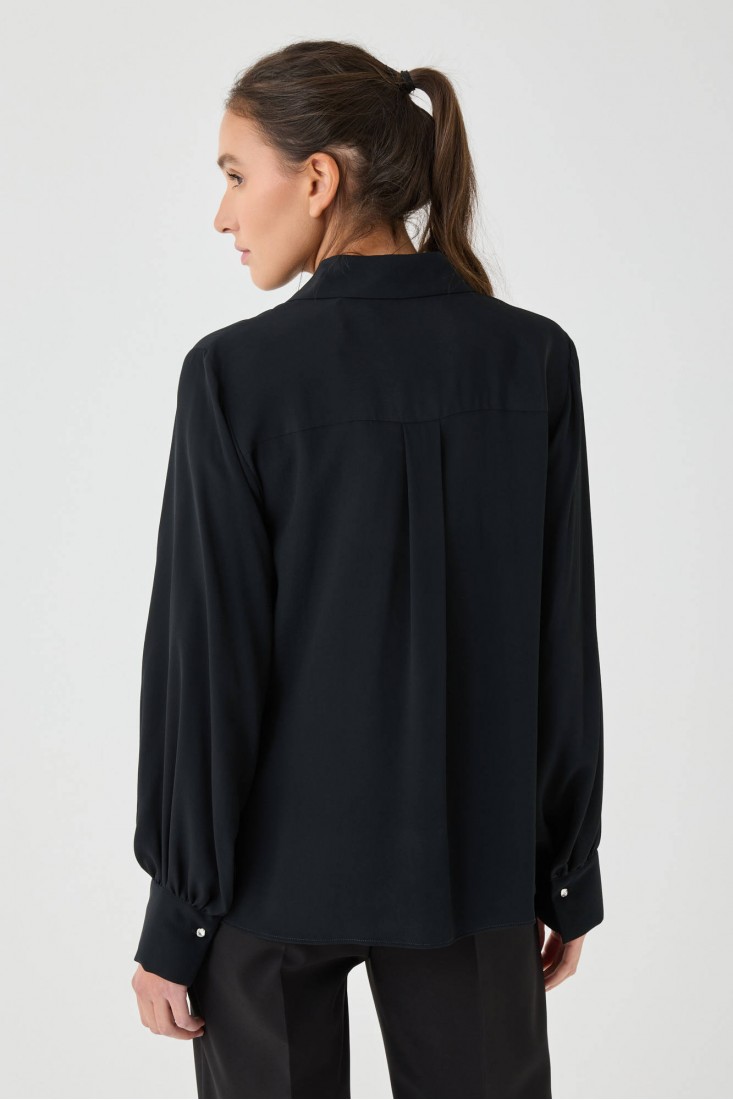 Zanetti 1965 Camicia con paillettes in crepe de chine Economico