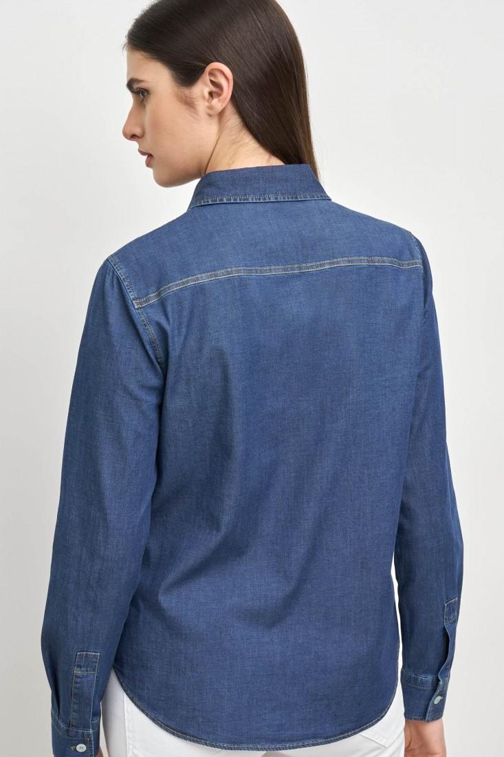 Zanetti 1965 Camicia in denim stretch STEFY Vendita Economica