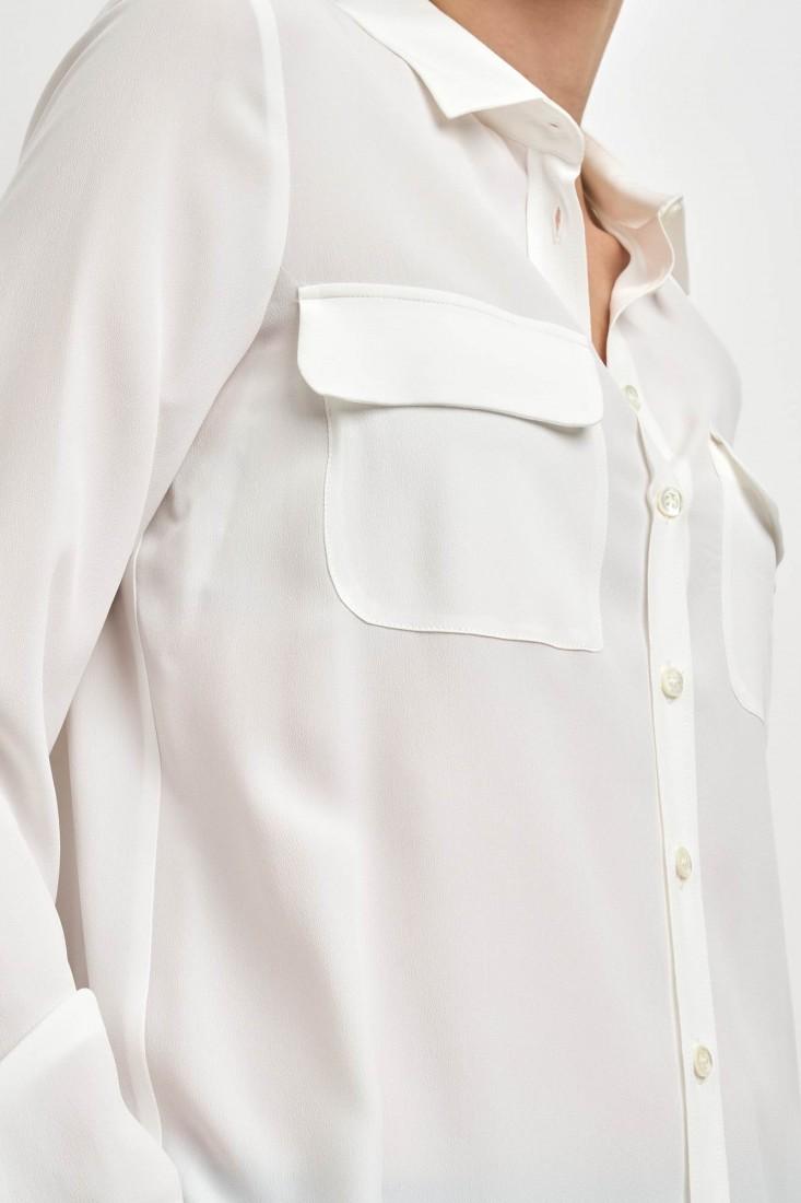 Zanetti 1965 Camicia in misto seta con tasche frontali CLOE Vendite Flash