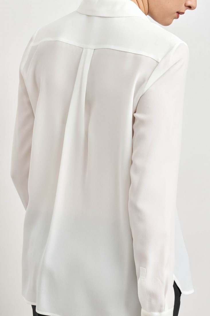 Zanetti 1965 Camicia in misto seta con tasche frontali CLOE Vendite Flash
