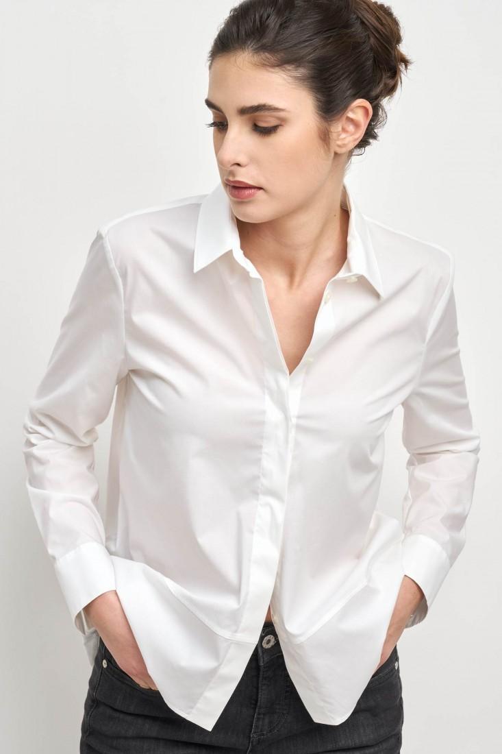 Zanetti 1965 Camicia asimmetrica in cotone Negozio