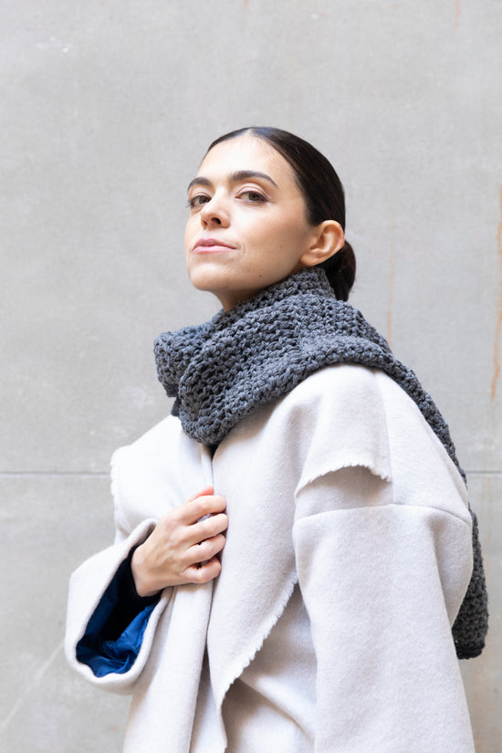 ﻿Zerobarracento Hand-knitted wool scarf Promozione