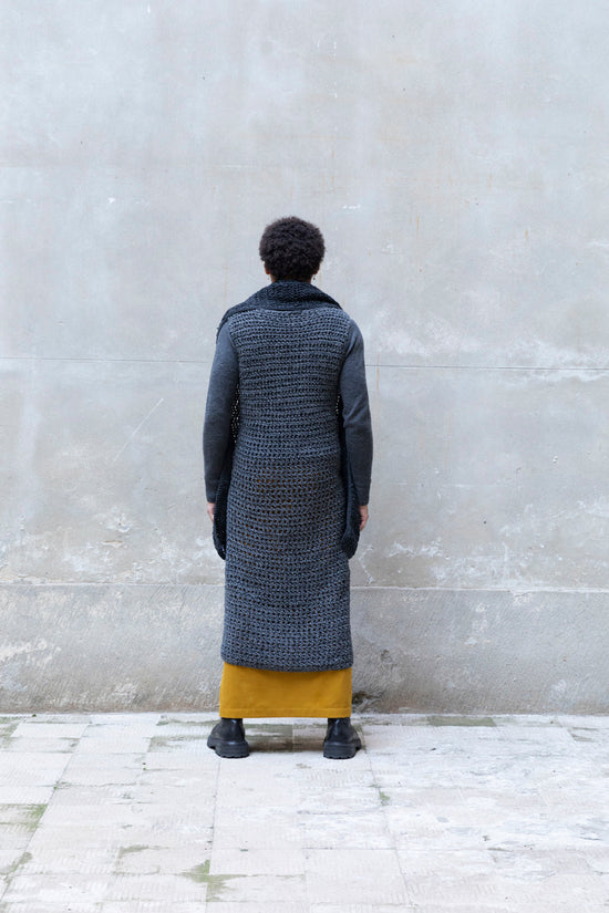 ﻿Zerobarracento Hand-Knit Maxi Wool Dress Promozione Limitata
