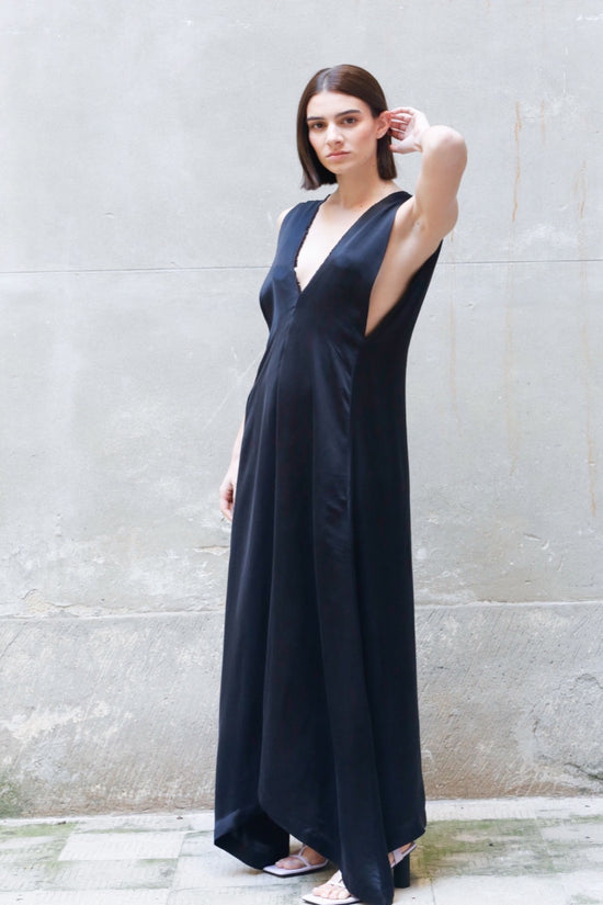 ﻿Zerobarracento Sleeveless Bemberg Maxi Dress Prezzo Ridotto