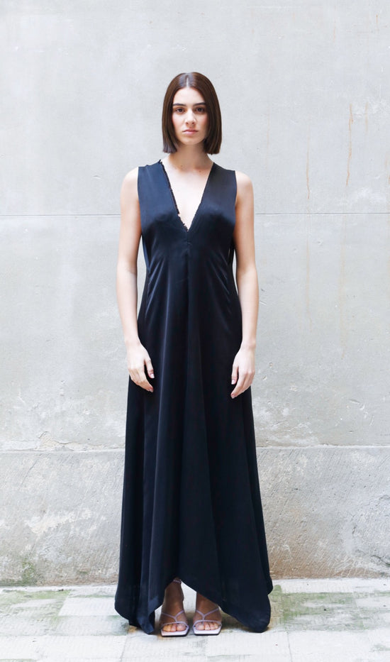 ﻿Zerobarracento Sleeveless Bemberg Maxi Dress Prezzo Ridotto