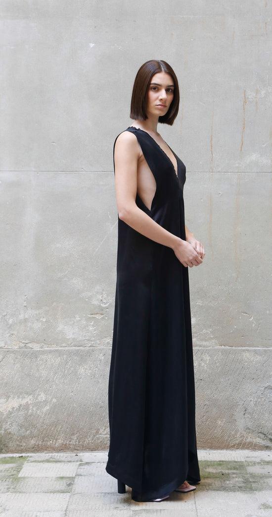 ﻿Zerobarracento Sleeveless Bemberg Maxi Dress Prezzo Ridotto