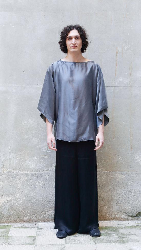 ﻿Zerobarracento Half-Sleeve Bemberg Blouse Convenienza