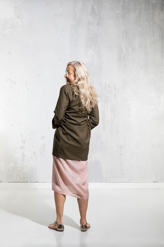 ﻿Zerobarracento TSUKESAGE BLAZER - Lilac Gray/Olive Online