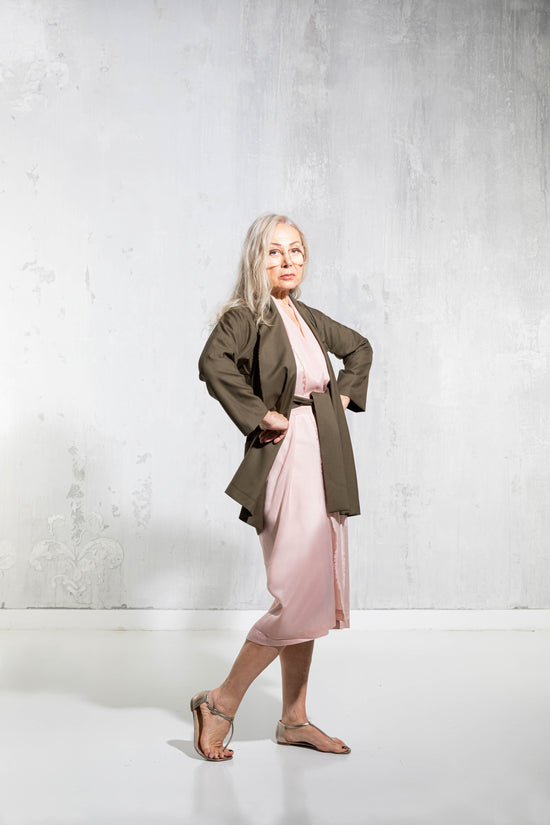 ﻿Zerobarracento TSUKESAGE BLAZER - Lilac Gray/Olive Online