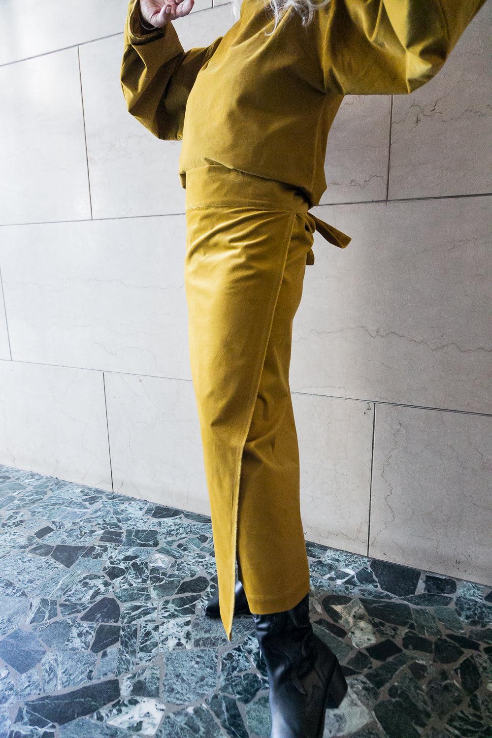﻿Zerobarracento Extra long wrap skirt In Vendita