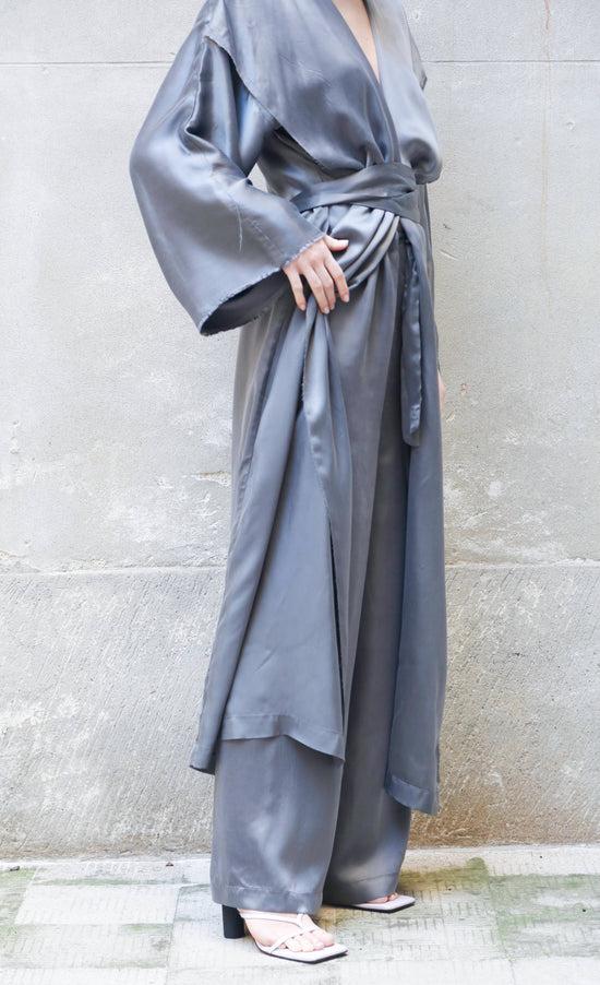 ﻿Zerobarracento Low Waist Long Wide Pants 100% Bemberg Comprare a buon mercato