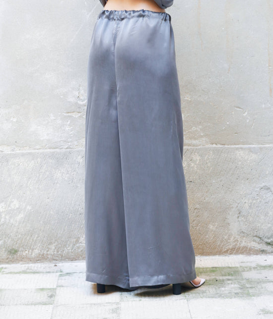 ﻿Zerobarracento Low Waist Long Wide Pants 100% Bemberg Comprare a buon mercato