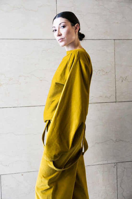 ﻿Zerobarracento Long sleeves bateau collar shirt Vendita