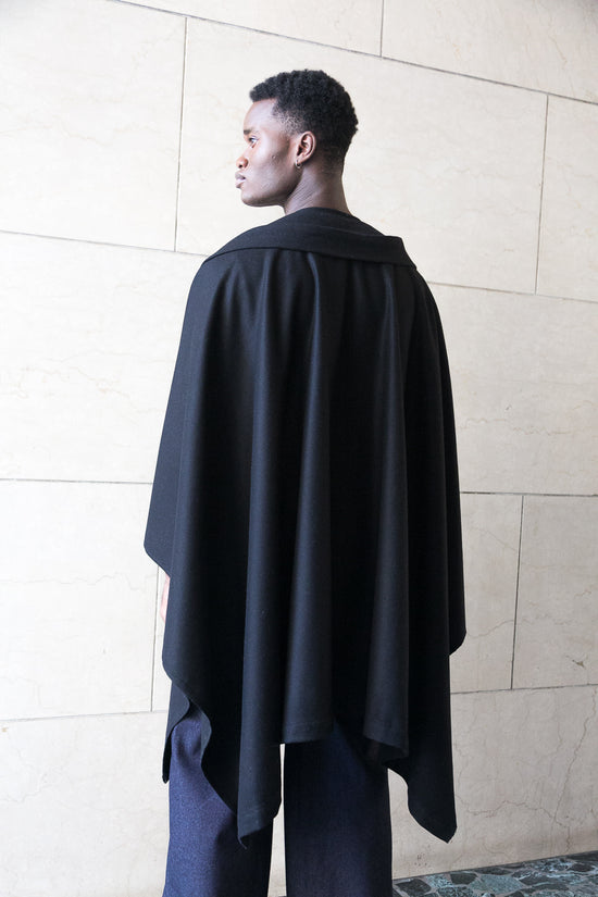﻿Zerobarracento Midi recycled wool cape Consegna Veloce