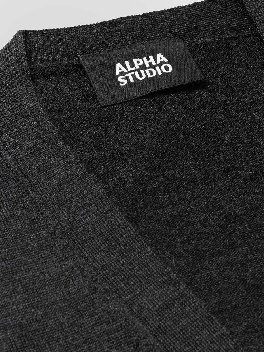 Alpha studio GILET IN MERINOS CON BOTTONI 2025