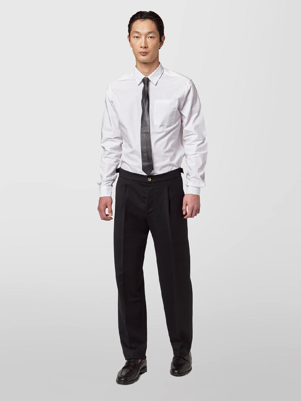 Alpha studio PANTALONE OVER IN GABARDINA DI LANA Negozi Online
