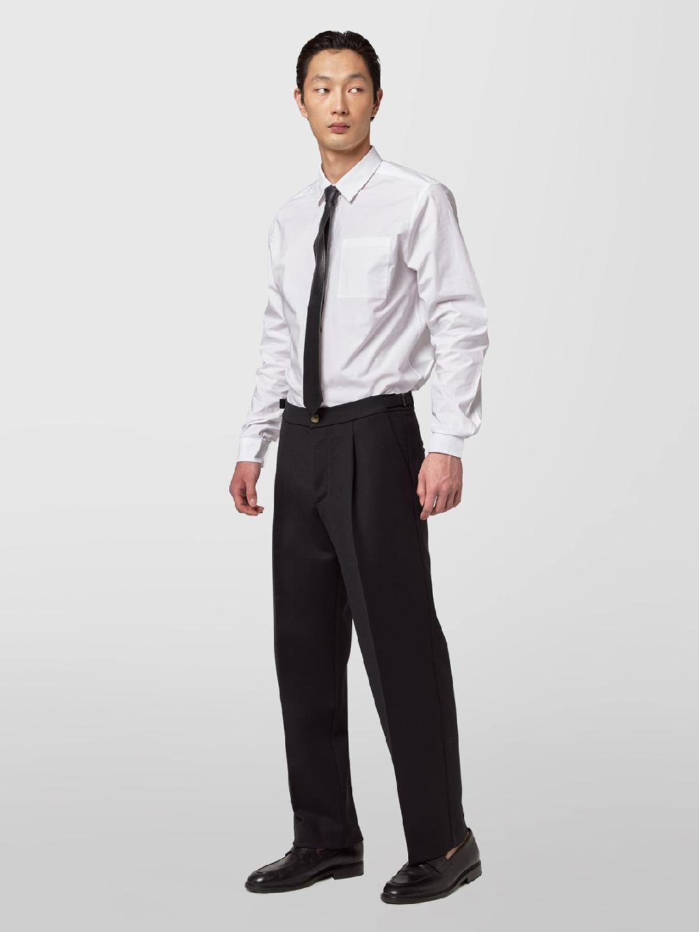 Alpha studio PANTALONE OVER IN GABARDINA DI LANA Negozi Online