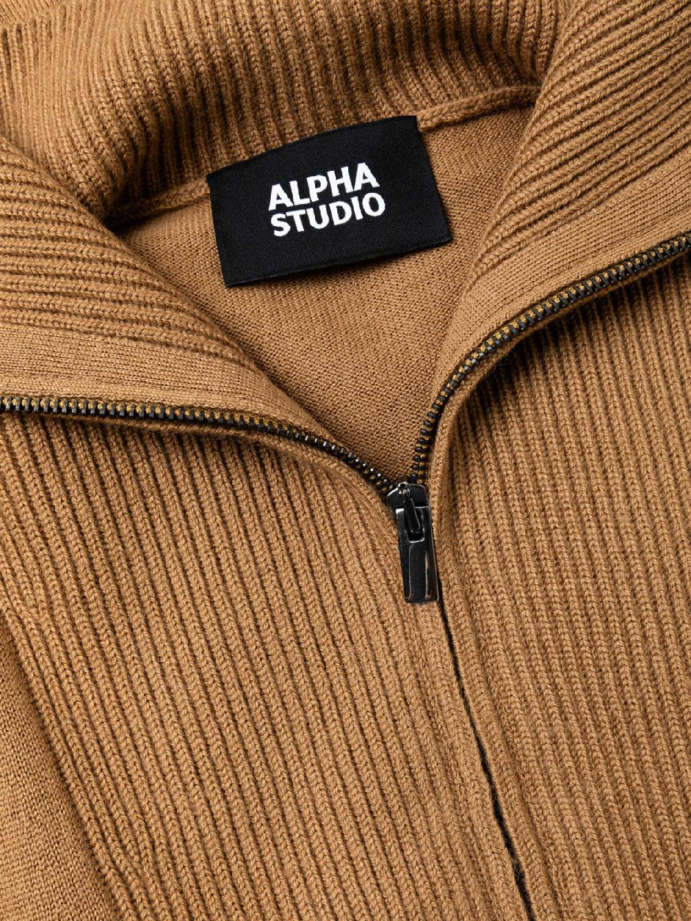 Alpha studio LUPETTO ZIP PONCHO RASATO Novità
