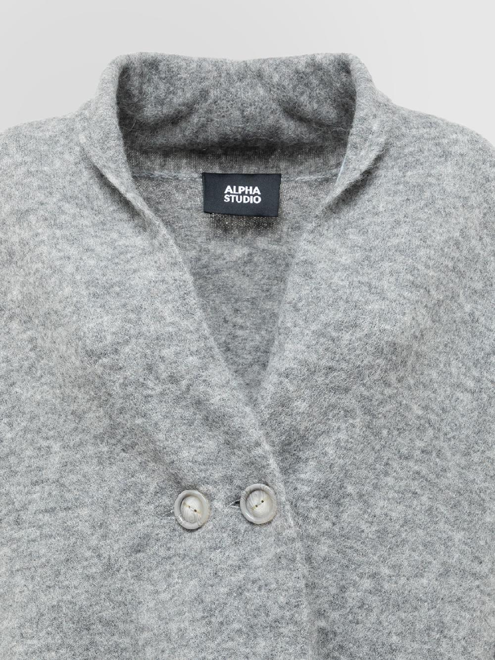 Alpha studio CARDIGAN DOPPIOPETTO RASATO BRUSHED Nuova